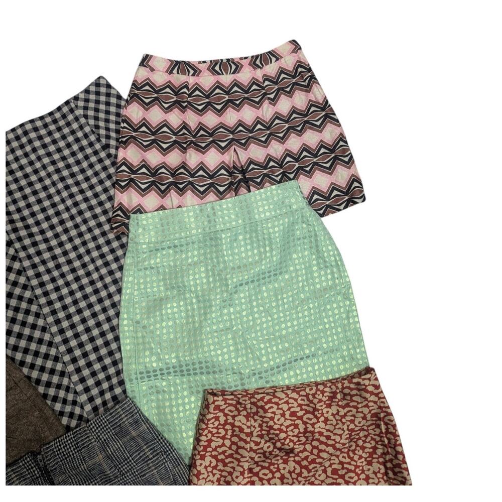 7pc Skirt Bundle Size XS 0 2 Pencil Office Siren J Crew Etcetera Polly Hutch - Picture 7 of 7